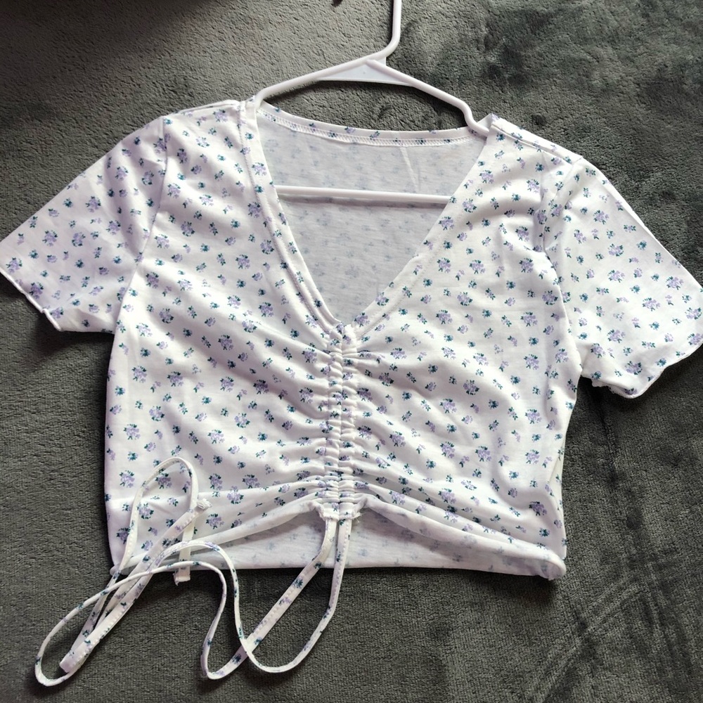Cute crop top with wrap around ties